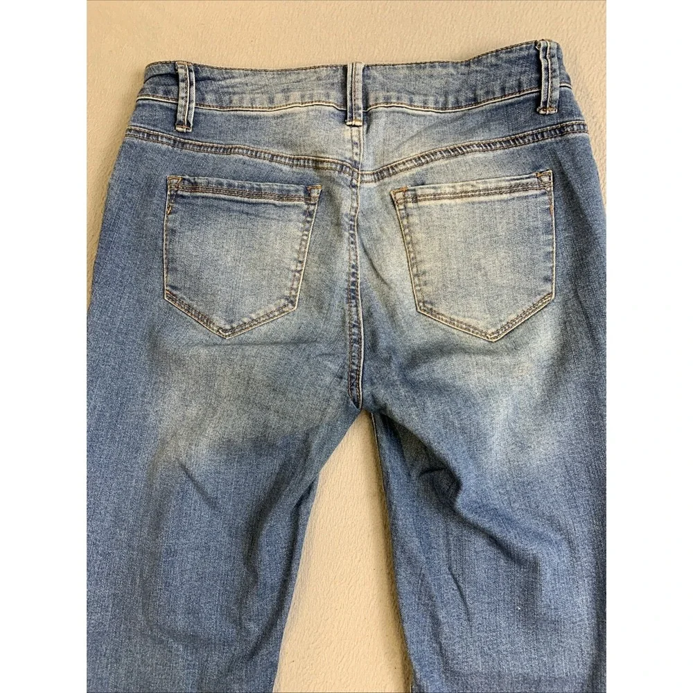 Catherine Malandrino Jeans Women's Size 6 Blue‎ Denim Pants Distressed Knees